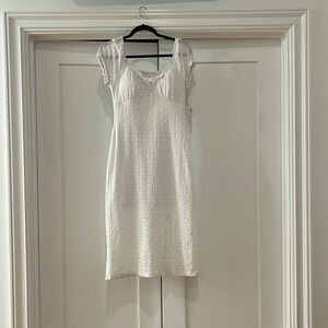 NWT- white summer midi dress - size M (7-9)